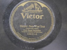 Club Royal Orch 78 Dapper Dan bw Sheik on Victor jazz