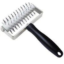 Pizza Dough Docker Roller Stainless Steel Pizza Pin Puncher Dough Hole Maker ...