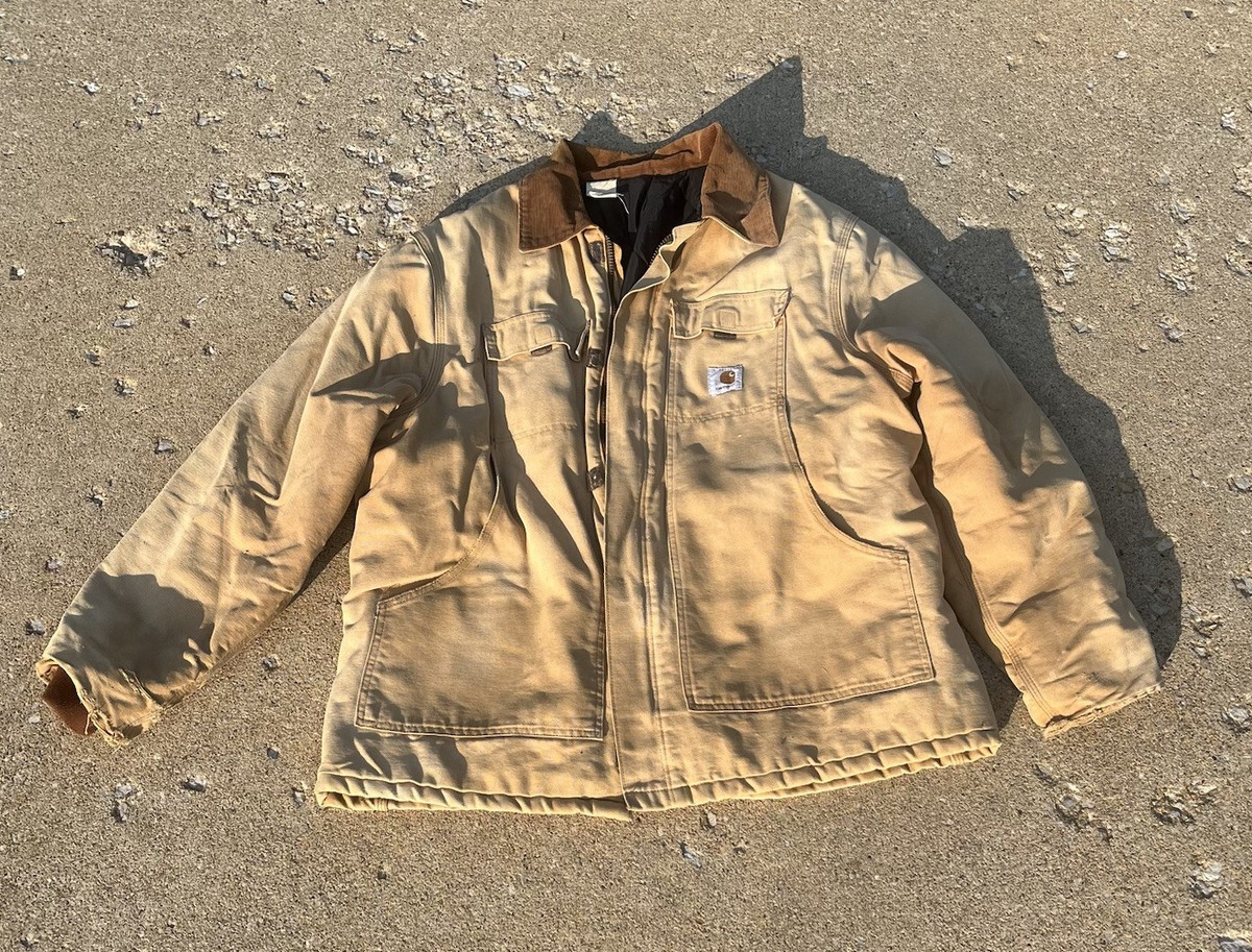 MENS 50 VTG Carhartt C03 Duck Arctic Quilted Lined Rancher Coat