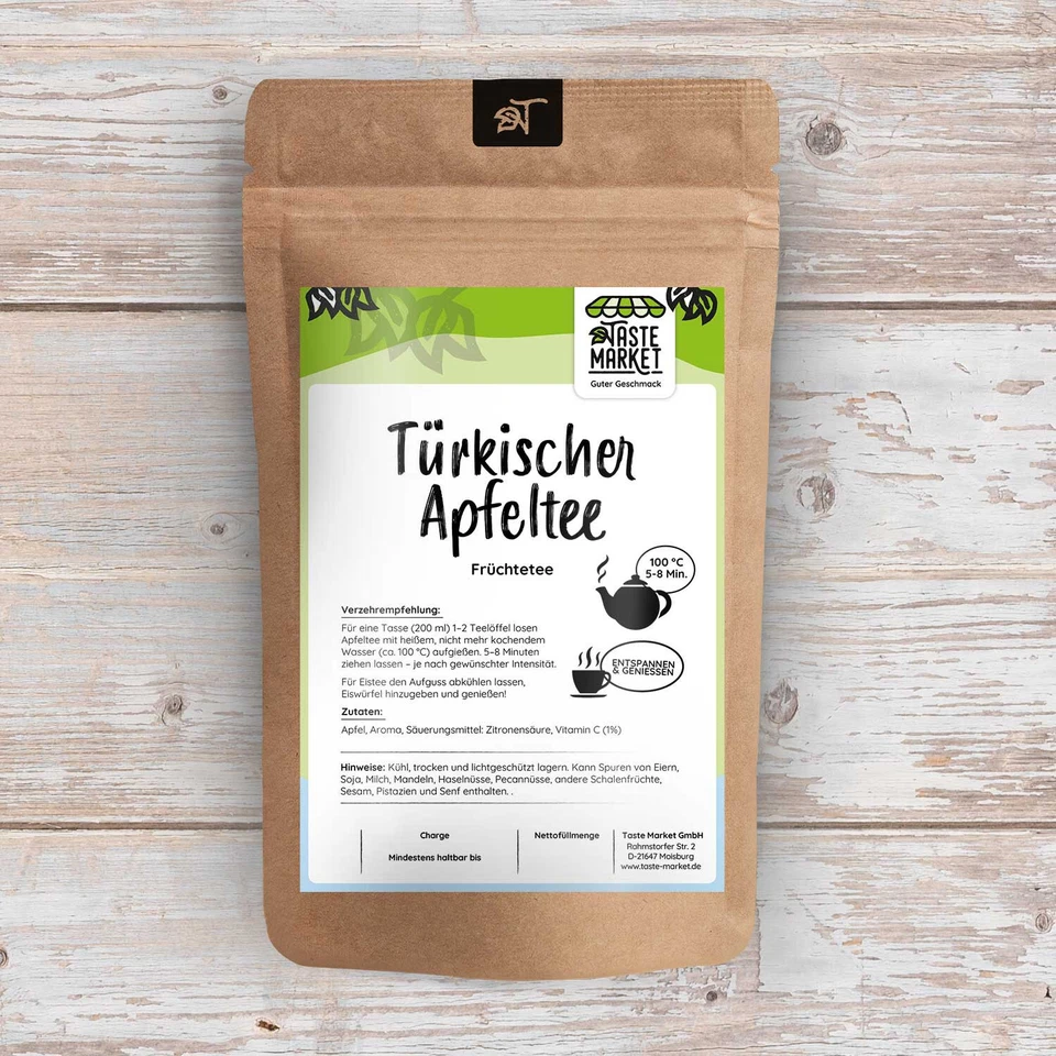 Türkischer Apfeltee loser Früchtetee GRÖSSENAUSWAHL Apfel 100% Geschmack - Bild 3 von 4