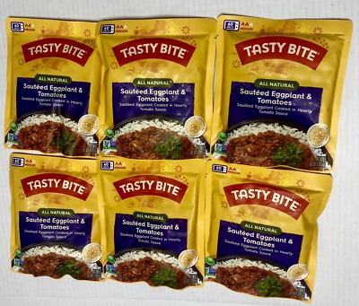 Tasty Bite Sauteed Eggplant & Tomatoes - Gluten Free, Vegan 10 oz (Pack of 6)