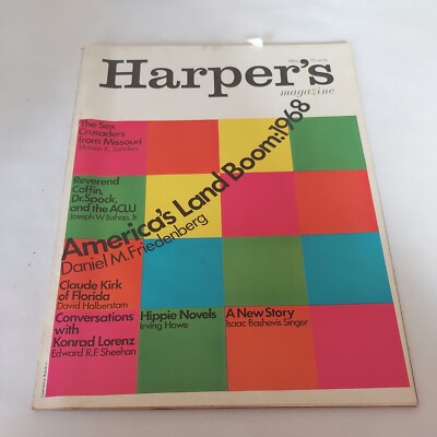 Vintage 1968 May, HARPER'S Magazine, "America's Land Boom" | eBay