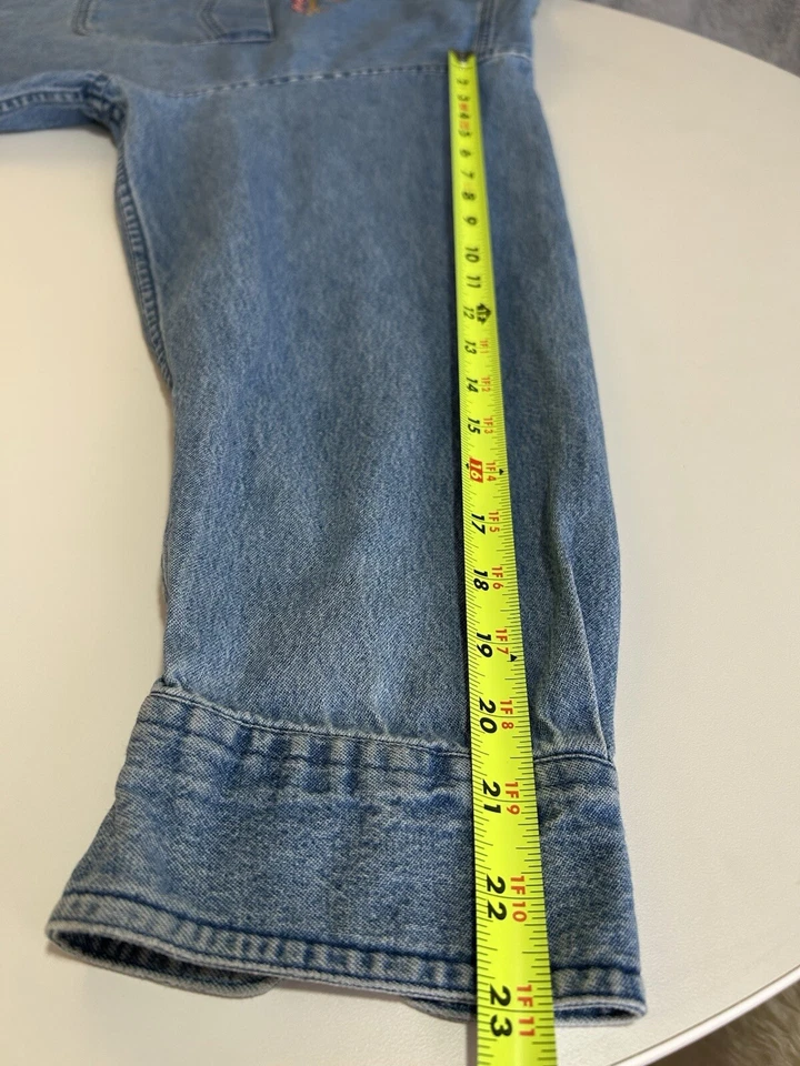 Vintage Cintas Hallmark Gold Crown Denim Button-Up Shirt 2XL Made in UAE - Image 3 of 4