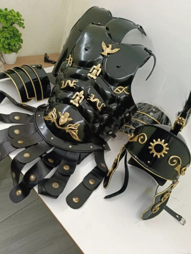 Classico antico nero vintage gladiatore muscolare corazza greca cosplay regalo - Foto 3 di 11