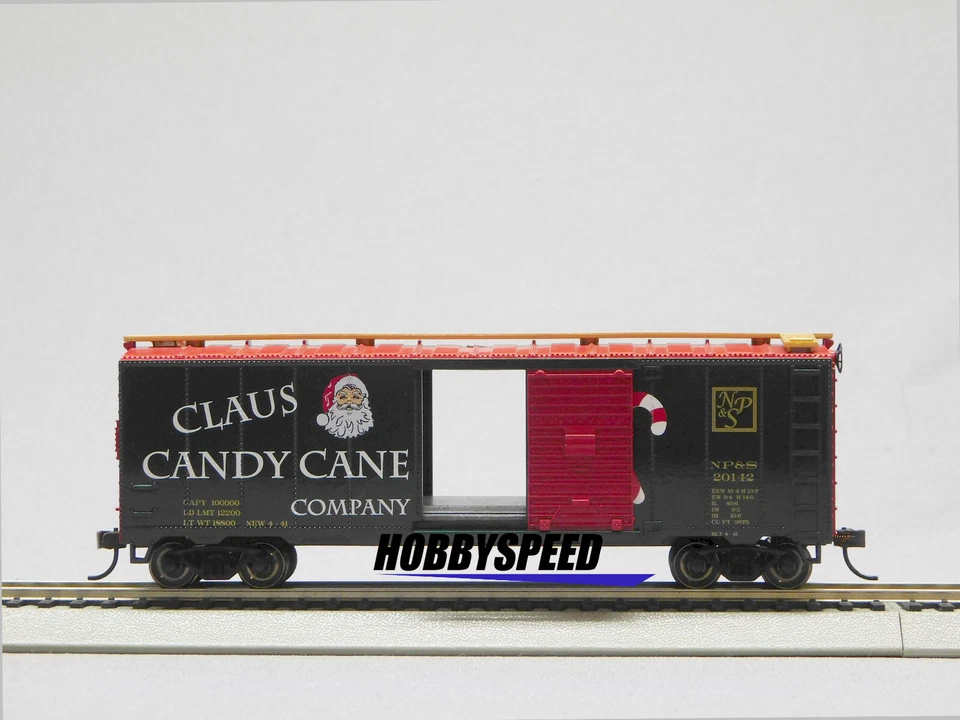 BACHMANN HO SCALE CLAUS CANDY CANE COMPANY 40' BOXCAR #20142 train BAC17007 NEW - Image 4 of 4