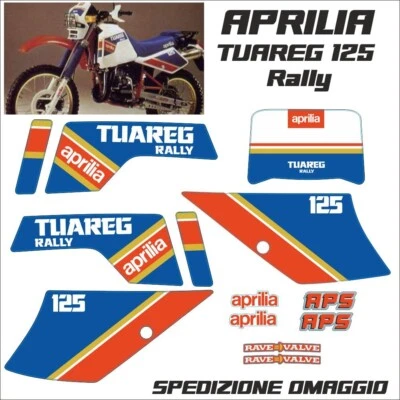 APRILIA tuareg Rally 125 1987 kit adesivi in Kristal