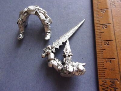 Citadel Games Workshop Dark Elf Cold One Knight Champion Rider Parts 1980s Metal