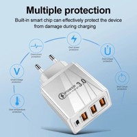 48W Usb LadegeräT | Qc 3.0 & Pd Schnellladung | Typ-C & USB-A |