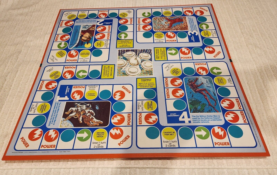 THE SIX MILLION DOLLAR MAN Vintage Parker Brothers Board Game 1975 (Pre