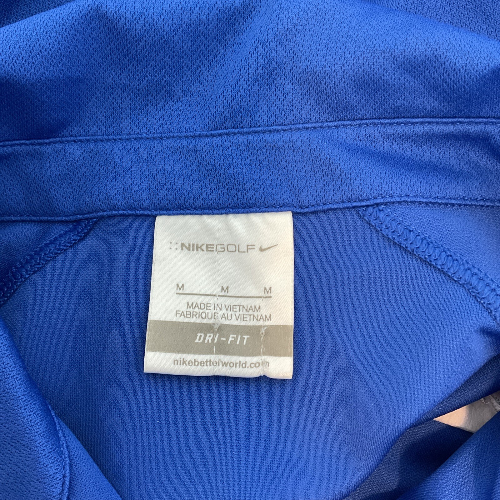 Nike Golf Dri-Fit Polo Shirt Womens M Parker University Bright Blue