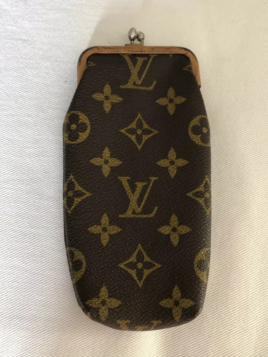 Rare Vintage Louis Vuitton Metal Brown Cigarette Case / Card Holder