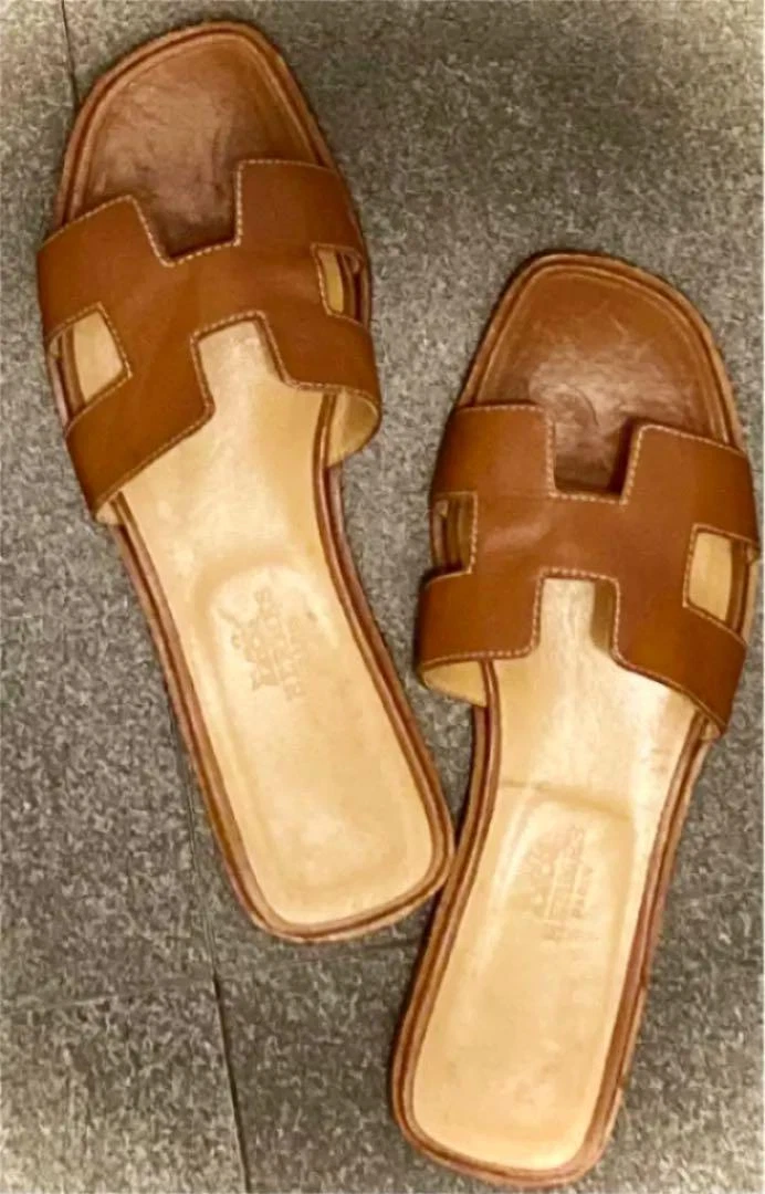 Hermes shop leather sandal