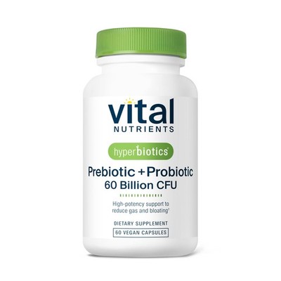 Prebiotic Probiotic Supplement for Digestive Health | 60 Billion CFU | 60 Vegan