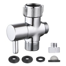 Bidet T Adapter with Shut off Valve, Metal T Valve for Bidet 7/8 X 7/8 8