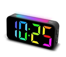 Loud Alarm Clocks for Bedrooms Heavy Sleepers, Digital Bedside Clock with 