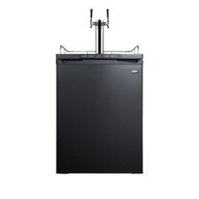 Summit SBC635MTWIN 24"W 6 Cu. Ft. Double Tap Kegerator - Black