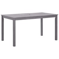 Gartentisch Aus Massiver Akazie Grau 140X80X74 Cm FüR Terrasse