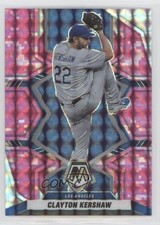 2022 Panini Mosaic Pink Camo Mosaic Prizm Clayton Kershaw #136 0nr3