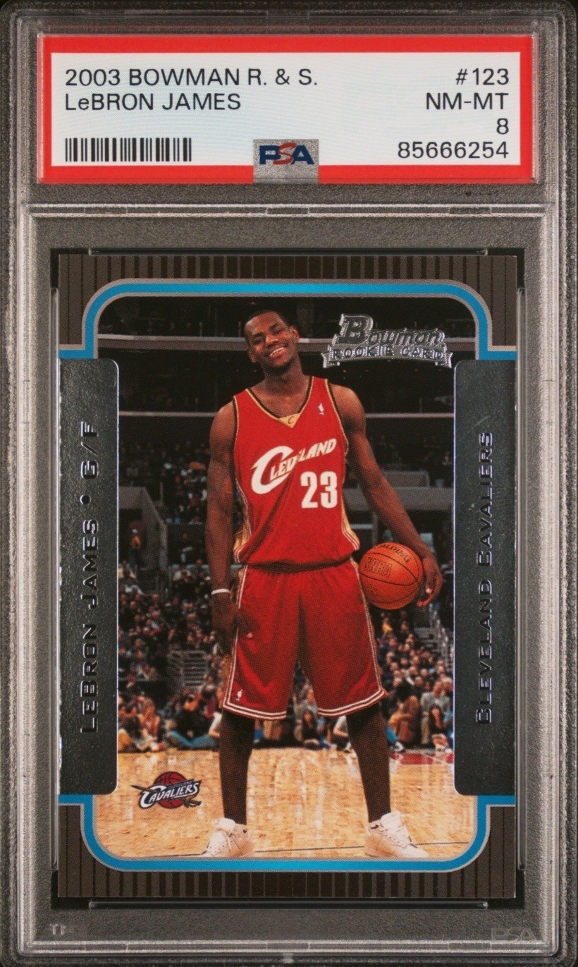 2003 Bowman Rookies & Stars - LeBron James Rookie # 123 PSA 8