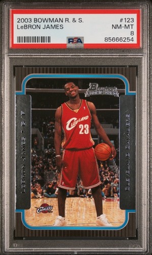 2003 Bowman Rookies & Stars - LeBron James Rookie # 123 PSA 8