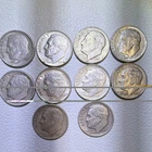 Roosevelt Dimes 10C Silver Lot 1950-1974 Circulated US Coins