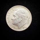90% Silver - 1964 Roosevelt Dime Circulated Condition - 04-15