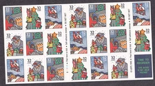 Scott #3116a Christmas Family Scenes Booklet of 20 32¢ Stamps - MNH P#B1111