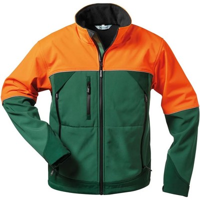 Feldtmann Forstjacke Sanddorn, Soft shell,Gr.M,grünorange, 22756 M