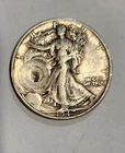 Lucky 1942 D Walking Liberty Half Dollar Stopped Bullet WWII Saved Soldiers Life