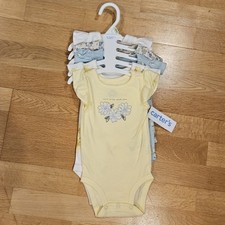 NWT Carter's Baby Girl's Bodysuit Baby Cloth Size 3 Month Set Of 5