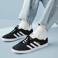 adidas Originals Gazelle Black White Gold BB5476 Men Size 8-13 Brand New Trainer