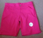 Wonder Nation Girls 14 Bermuda Shorts Hot Pink Adjustable Waist Pockets Zipper  — photo 1