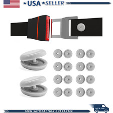 10 Sets Plastic Seat Belt Stop Clips Prevent Buckle From Sliding Dowcolor Gray