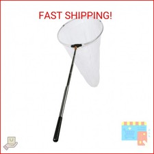 RESTCLOUD Insect and Butterfly Net with 12" Ring, 24" Net Depth, Handle Extends