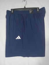 Adidas Aeroready Training Shorts Men Large Blue Zipper Pockets