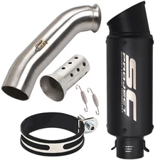 Slip-on Muffler Black Exhaust Tips Modified fit DUKE 390 RC390 125 250 2017-2020