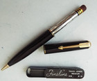 VINTAGE GOLd Black PARKER VACUMATIC MECHANICAL PENCIL 1.1 mm Lead 1936 USA — photo 8