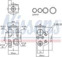 1X Nissens 999347 Expansionsventil Klimaanlage FüR VW Skoda Seat