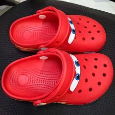 Kids Lightning McQueen Light-Up Clogs Non-Slip Cartoon Slippers C8-J3