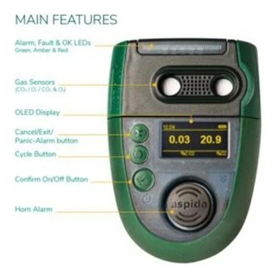 Aspida 2699 Portable CO2 Alarm Analyzer Gas Detector Monitor Meter