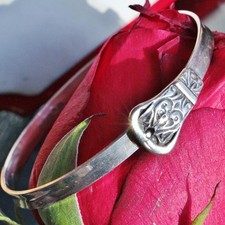 Southwestern 925 sterling silver bracelet elephant belt buckle 7.0" bangle 14.7g