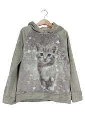 Yigga Kinder Hoodie Kapuzenpullover Fleece Katzenmotiv Gr. 134/140 Grün