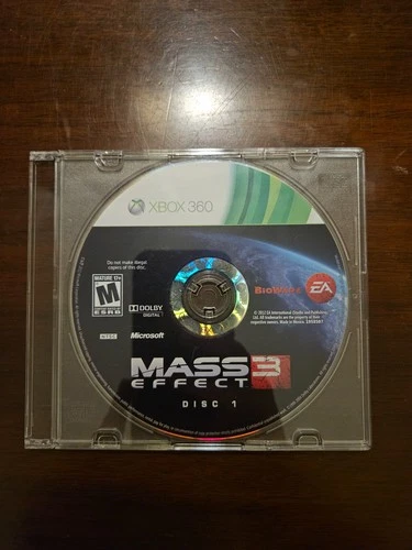 Mass Effect 3 - Xbox 360 Game/Disc 1 only/ Tested & Cleaned