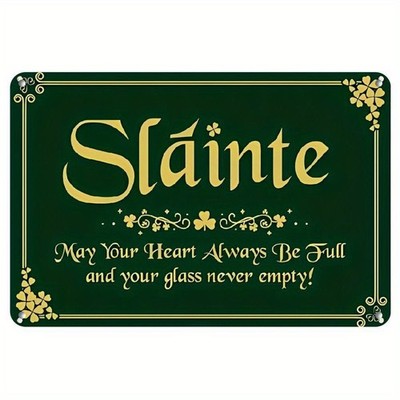Alexia Grace St. Patrick's Day Tin Metal Signs Home Décor 8x12 