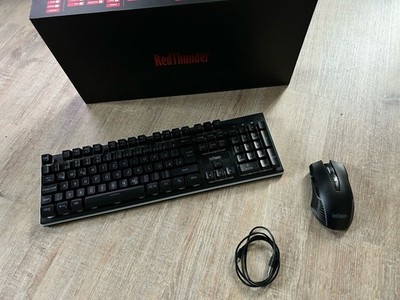 RedThunder K10 Kabelgebundene Gaming-Tastatur Maus Set QWERTZ Schwarz