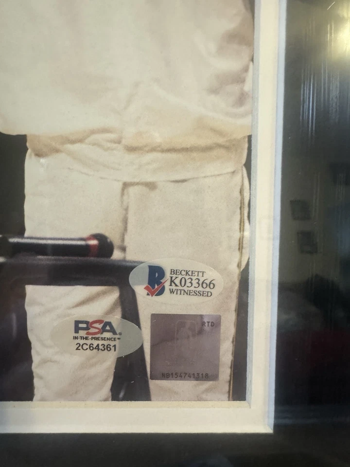 Larry Bird And Magic Johnson Signed Framed 8x10 W/JSA & Beckett Bird Retirement  - Image 3 of 3