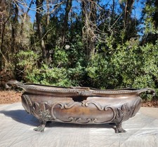    Vintage Attica Bronze Planter With Clowed Feet