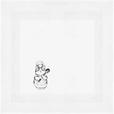 Baumwollserviette/Esstuch ''Koch Katze mit Löffel'' (NK00042654)