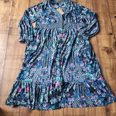 Brand new with tags, Monsoon, tiered maxi smock dress, Floral boho, XL, RRP £70
