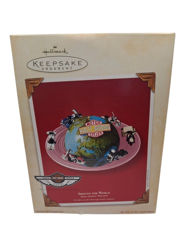 VTG 2003 Hallmark Keepsake Around the World Harley-Davidson Ornament